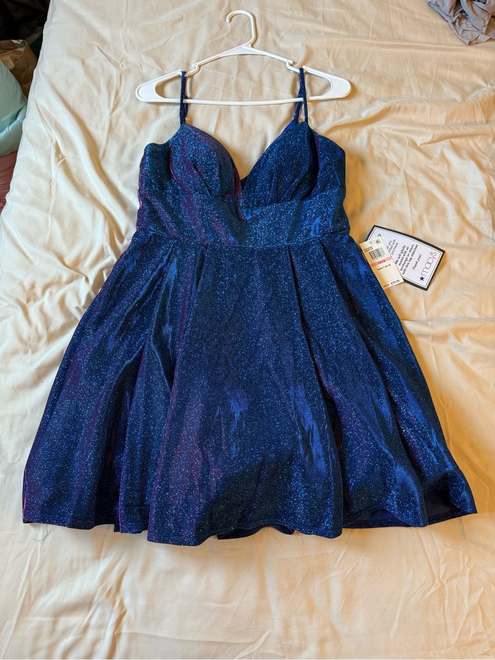 B Darlin Party Blue Sparkle Dress